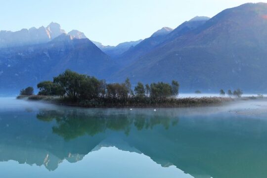 Canoeing Mezzola Lake, Italian Alps