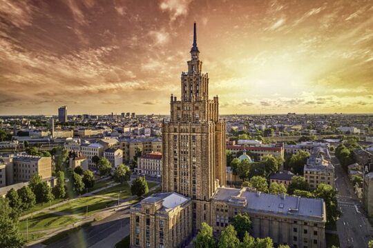 Riga Central Market and Science Academy Observation Deck Tasting Tour