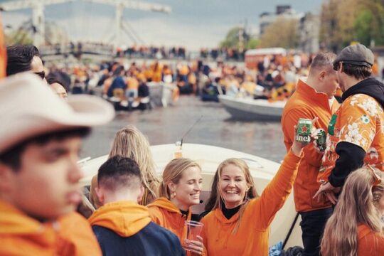 Amsterdam Kingsday Boat Party with Unlimited Drinks 2025