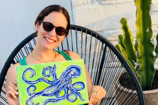 Painting on Canvas with a Local