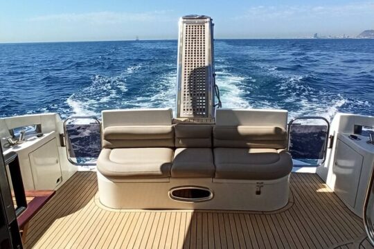 1 Hour Sail + Spanish Lunch or Dinner for 2 People in a Luxury Motor Boat