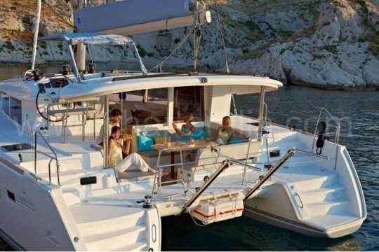 Catamaran 13 meters to Tavolara and Molara and Dolphin View from Olbia