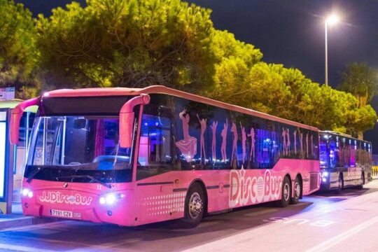 Barcelona Party Bus Karaoke Drinking games 3VIP entry Bars Clubs