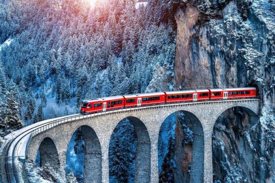 Wonders of the Alps: Bernina Express Tour to St. Moritz