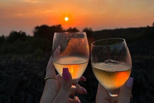 Etna Sunset Tour Tasting Glasses of Wine