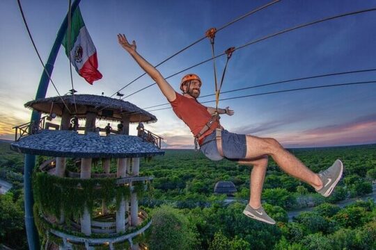 Day at Xplor, Ziplines, Rivers, and Buffet from Playa del carmen