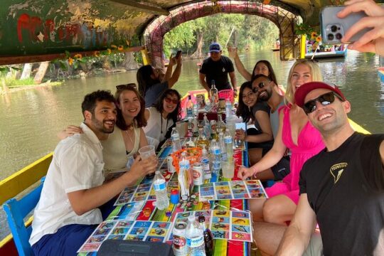 Mexico City Canals by Boat with Live Commentary with Meal Drinks