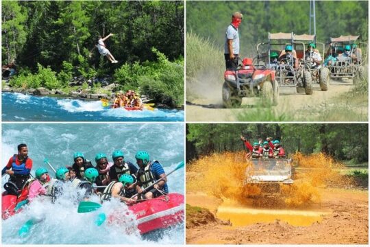 Ultimate Combo: Buggy, Zipline, Jeep Safari & Rafting in Alanya