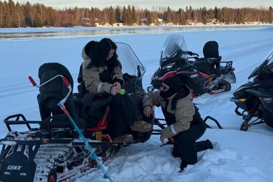 Snowmobile Ice Fishing and Aurora Hunt
