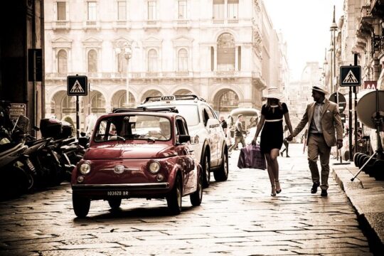 Vintage Fiat 500 Grand Tour in Milan