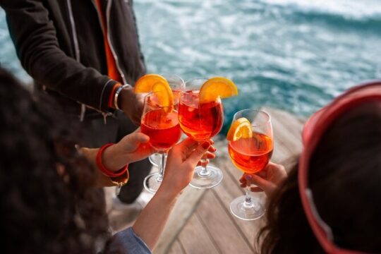 Naples Posillipo Boat Tour at Sunset Aperitif and Bath