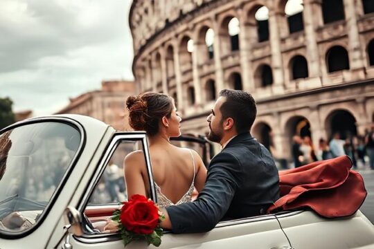 Luxury Vintage Cabrio Tour with Professional Photoshoot in Rome