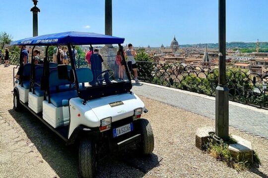 Rome Full Day Private Golf Cart Tour with Gourmet Tasting