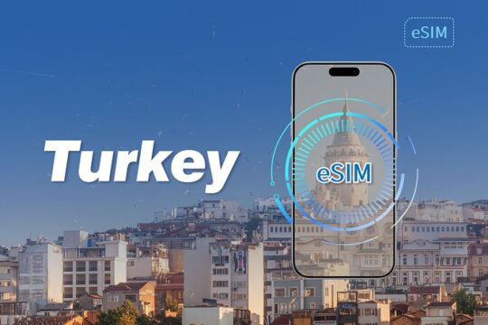 eSIM in Turkey for 1 to 30 Days with 1GB to Unlimited