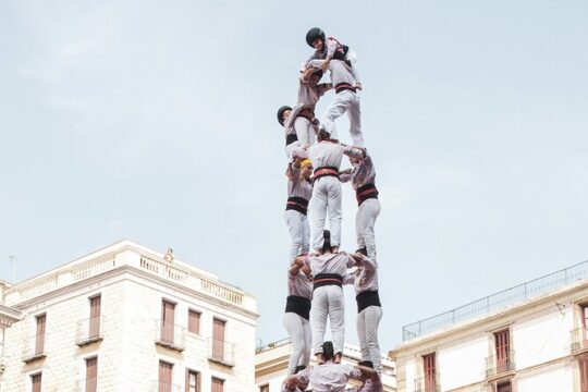 Barcelona Walking Tour with Castellers