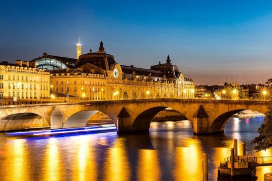 1 Hour Paris Illuminated Evening Sightseeing Cruise