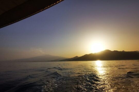Taormina boat sunset with aperitif and dolphin sighting