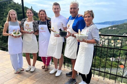 Pesto Cooking Class at Villa Durazzo in Santa Margherita Ligure