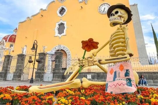 From Puebla Day of the dead in Atlixco monumental catrinas