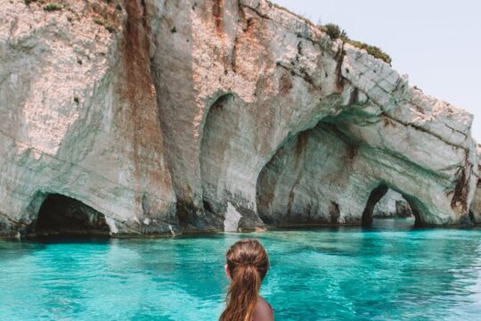 Zakynthos Small Group Sunset Cruise To The Blue Caves With Wine