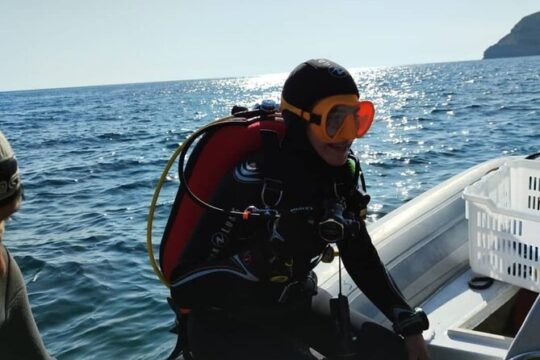 First scuba diving