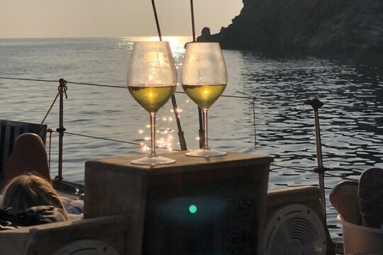 Sunset Sailboat Snorkeling with Aperitif on Board