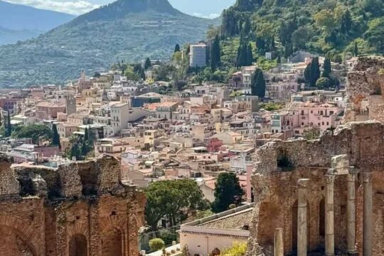 From Catania: Taormina Old Town and Sunset Boat Tour